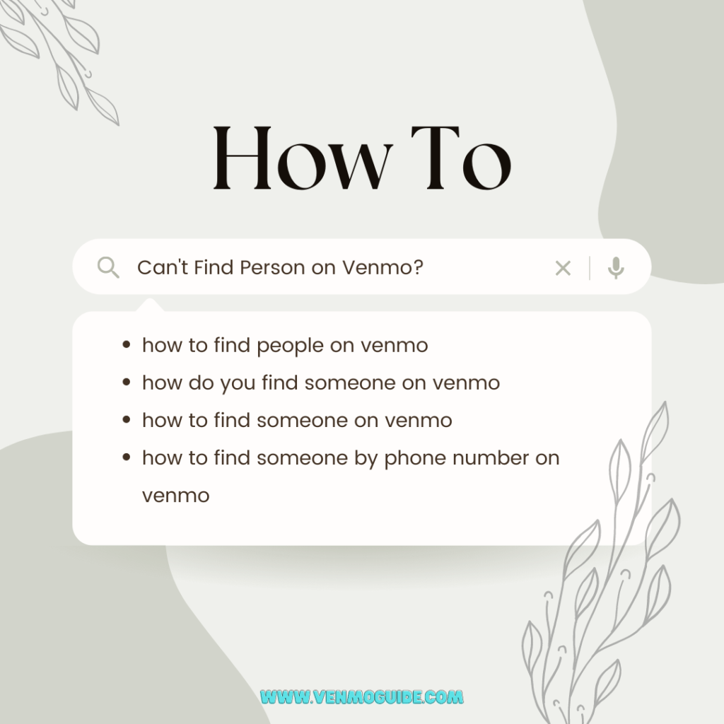 Can't Find Person on Venmo
