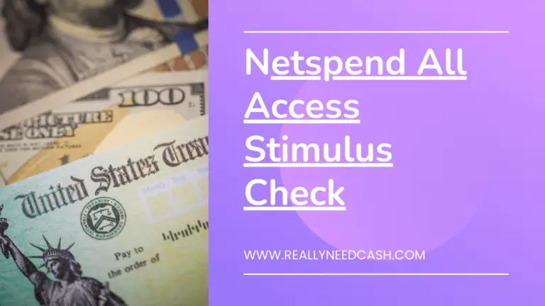 netspend all access stimulus check
